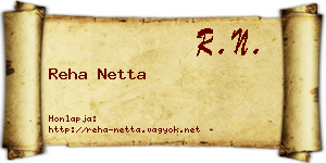 Reha Netta névjegykártya